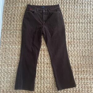 Chaps Ralph Lauren Brown Wide Wale Corduroy Pants Size 10 Stretch Bootcut